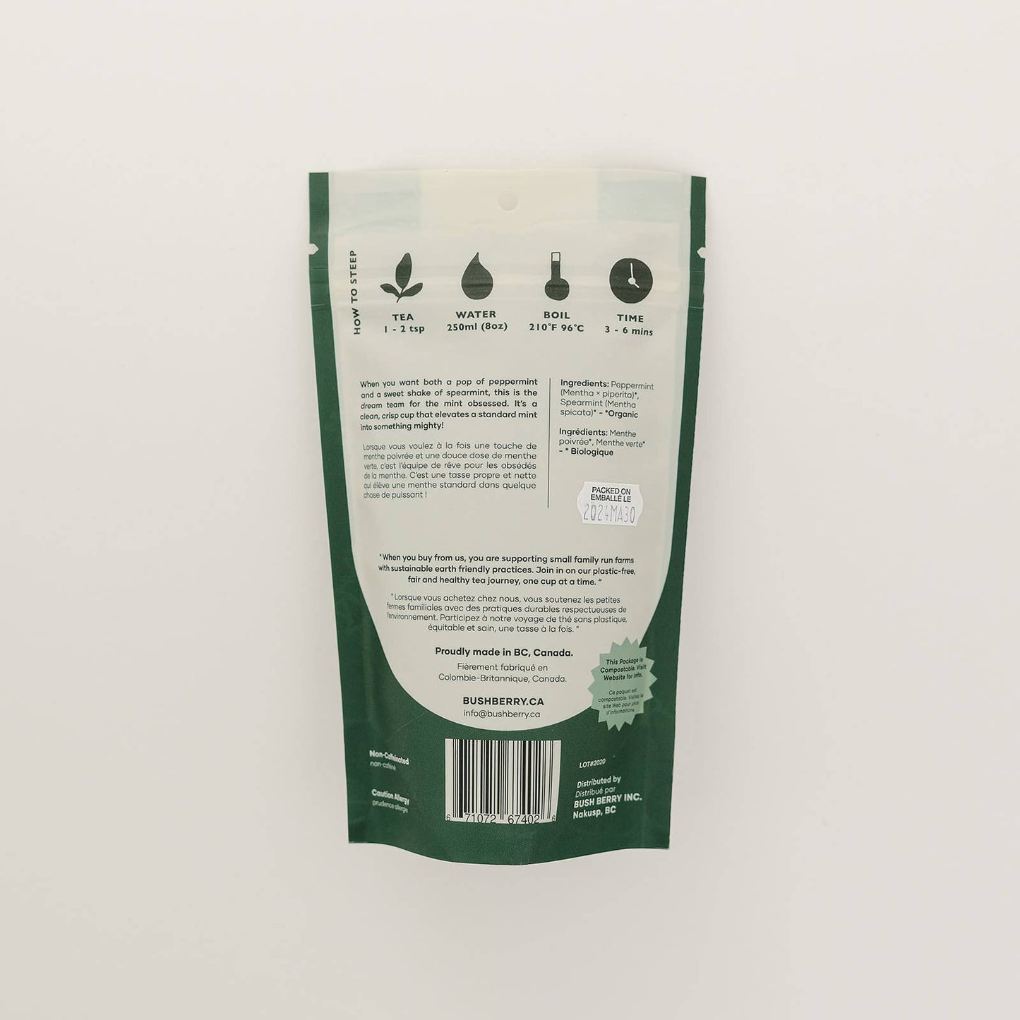 Bush Berry - Organic Mighty Minty loose leaf tea