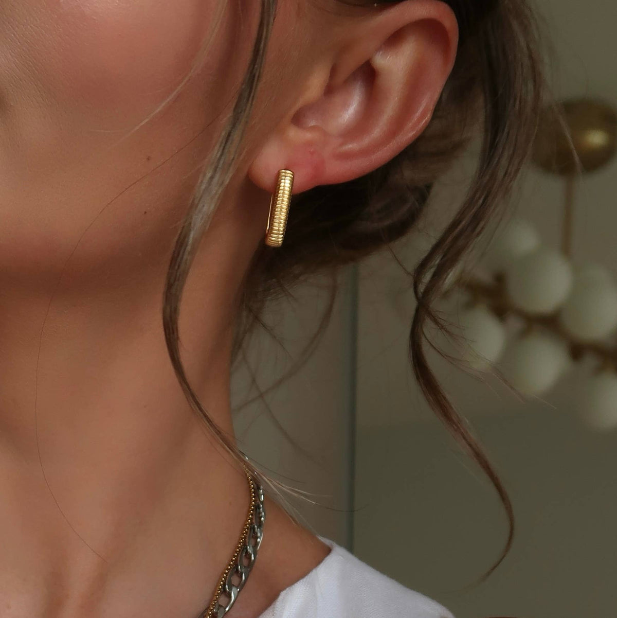 Namaste Jewelry - Small Ray Ribbed Earrings