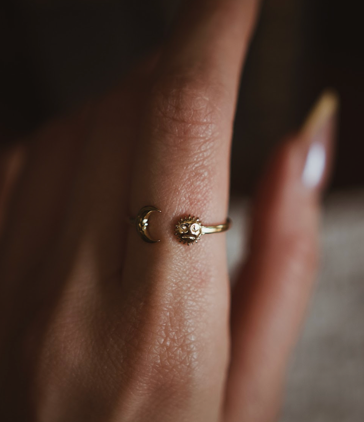 Gold Ring - Sun & Moon