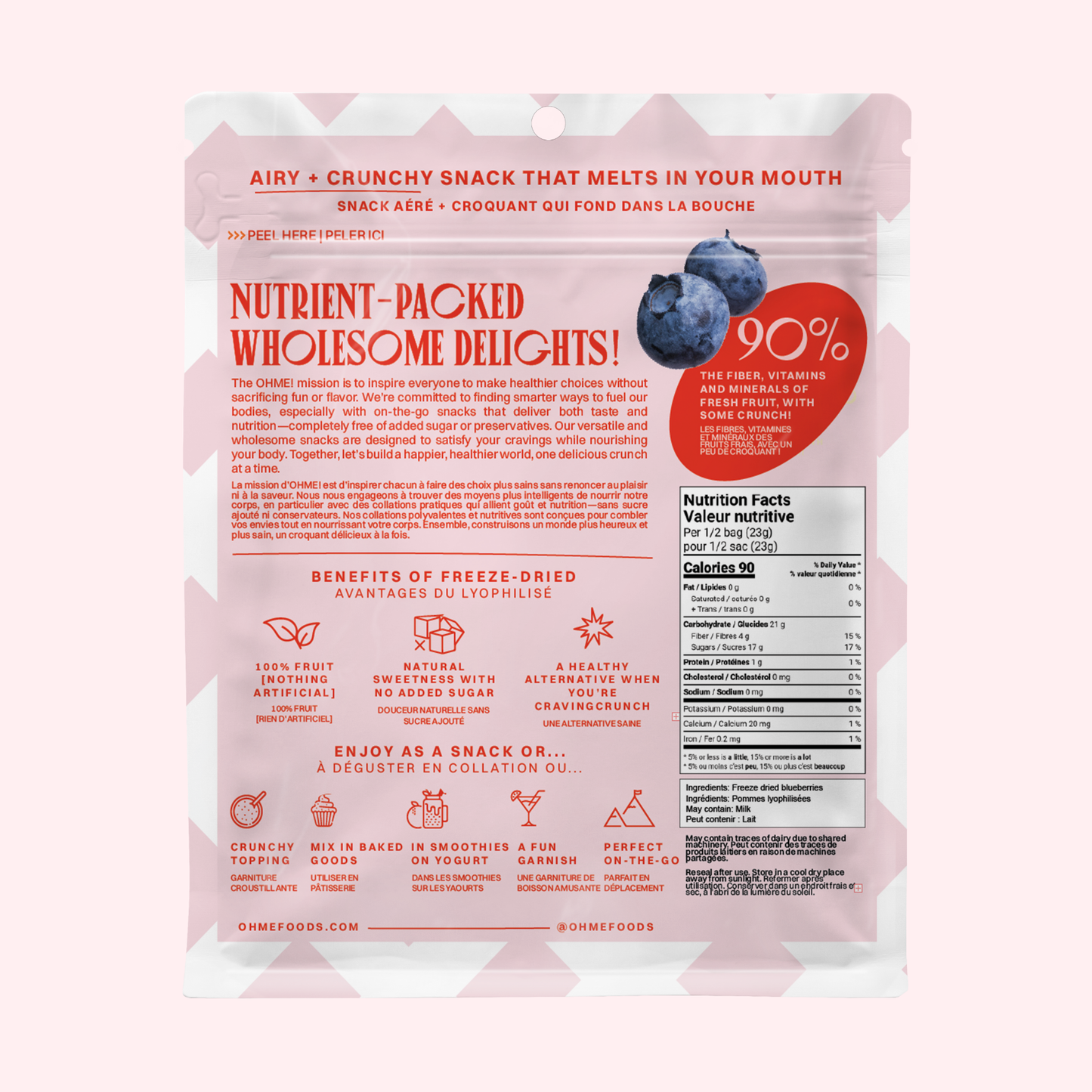 OHME! Foods - Freeze-Dried Blueberries