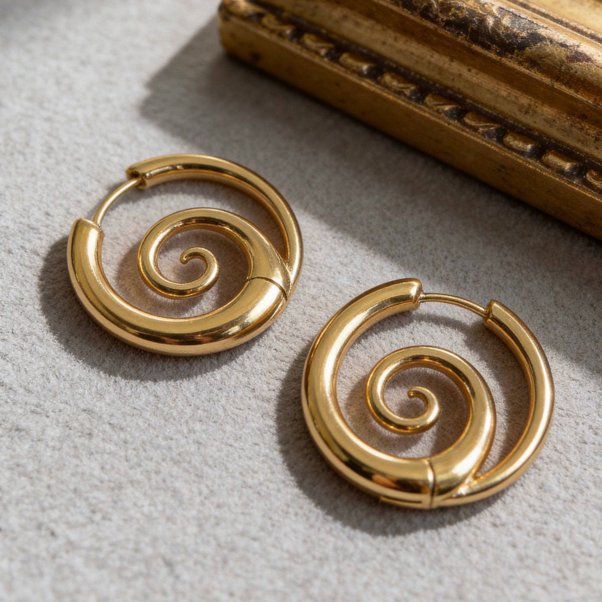 AureaJewelry - Swirl Hoop Earrings