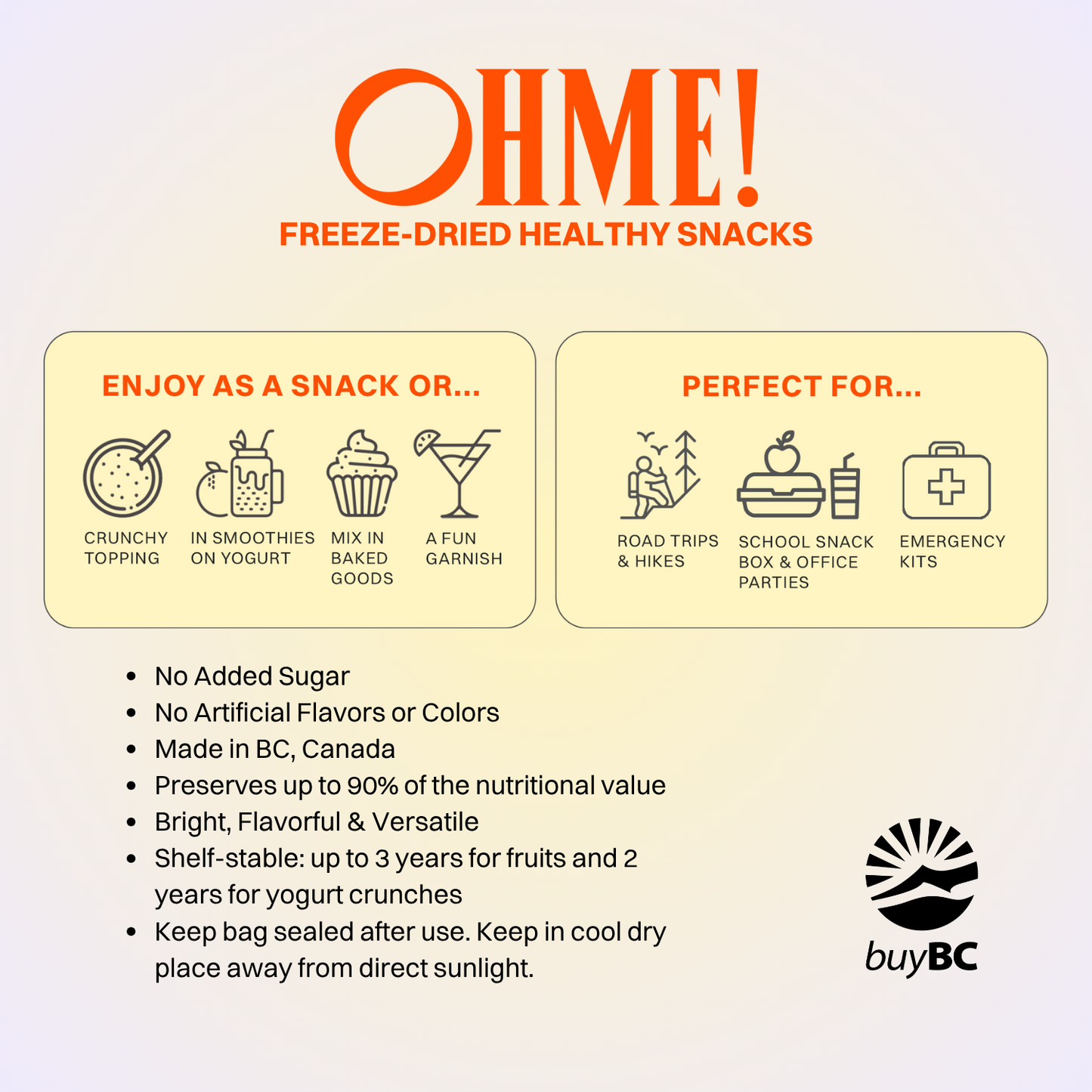 OHME! Foods - Freeze-Dried Strawberries