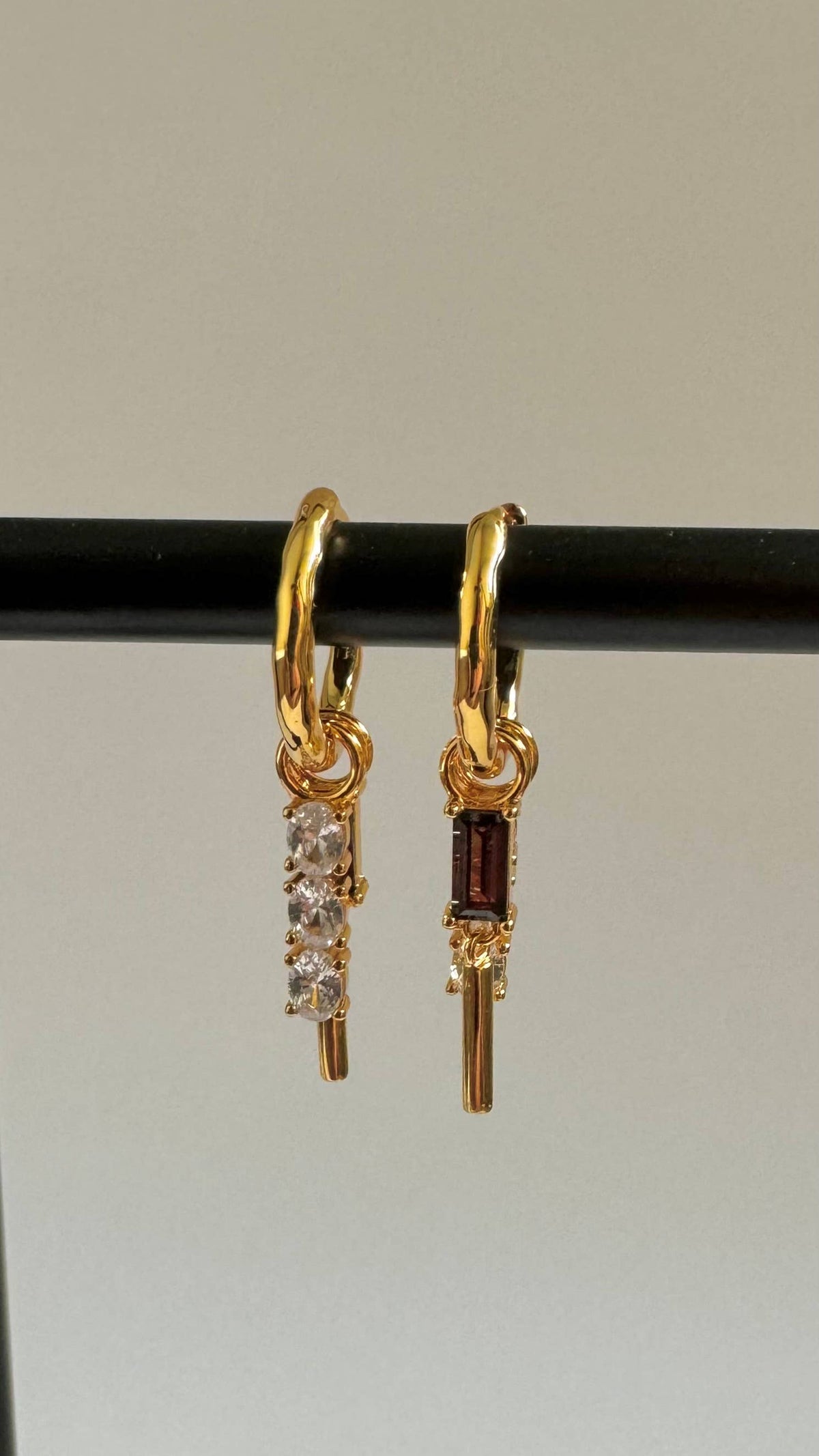 Namaste Jewelry - Tamara Two Charm Hoops