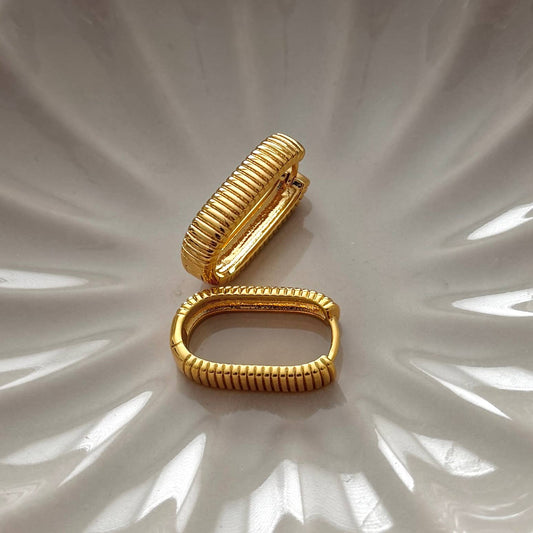 Namaste Jewelry - Small Ray Ribbed Earrings