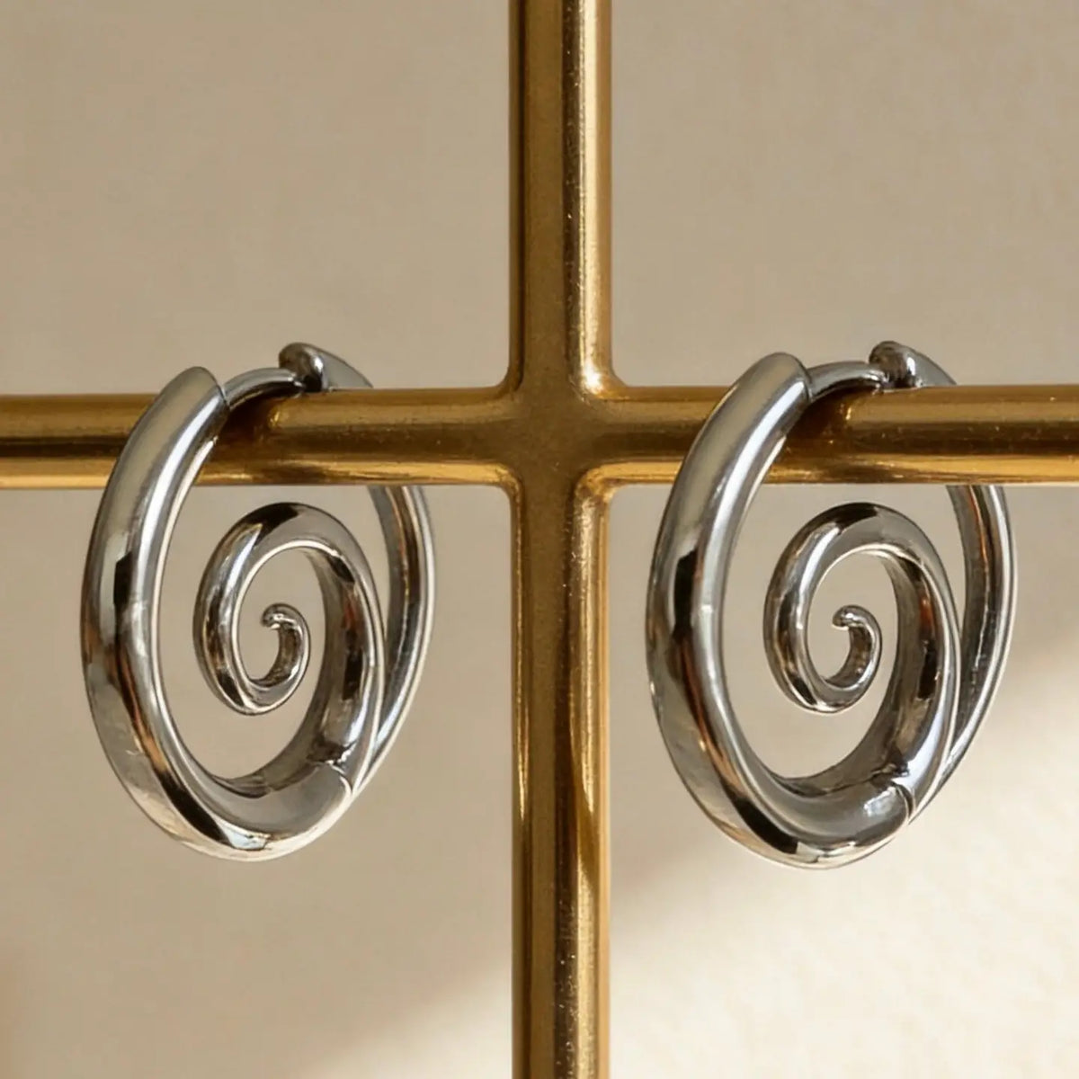 AureaJewelry - Swirl Hoop Earrings