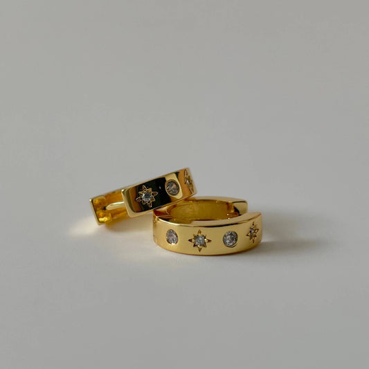 Namaste Jewelry - Star and Stone Huggies