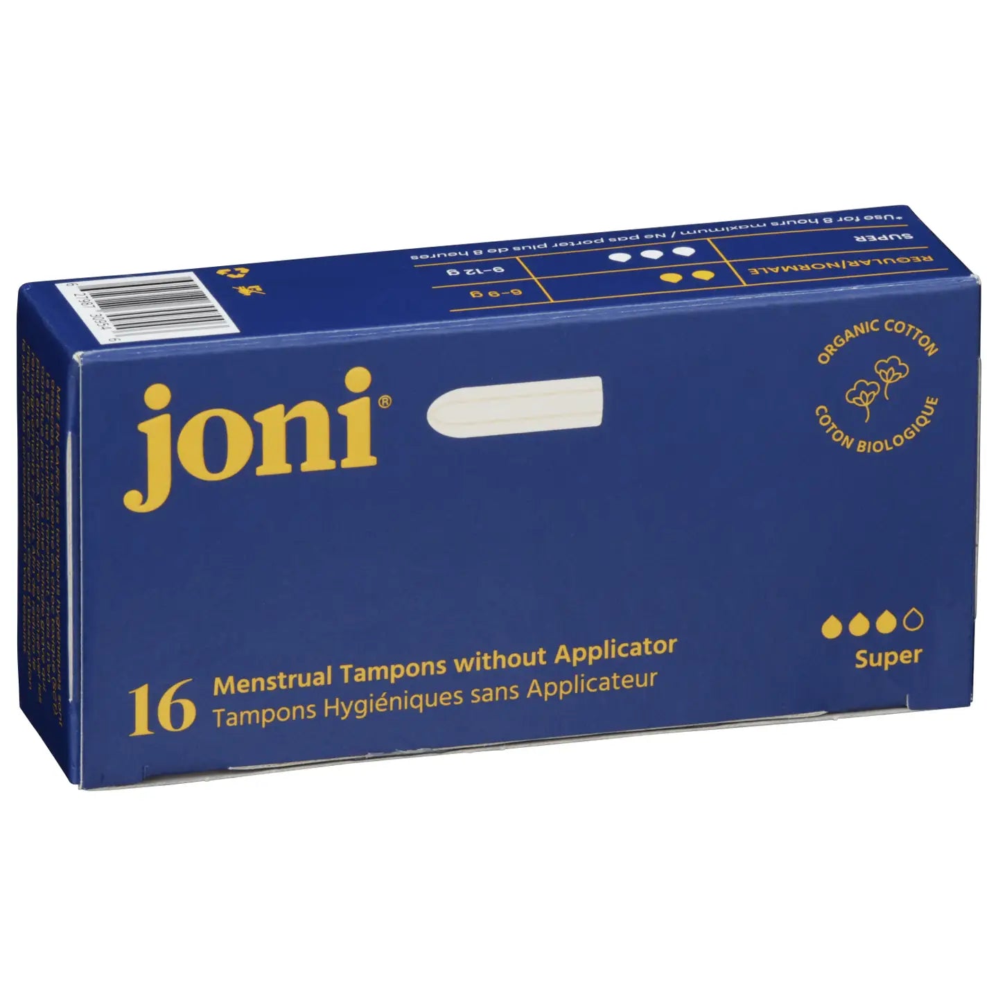 joni - Organic Cotton Non-Applicator Tampons