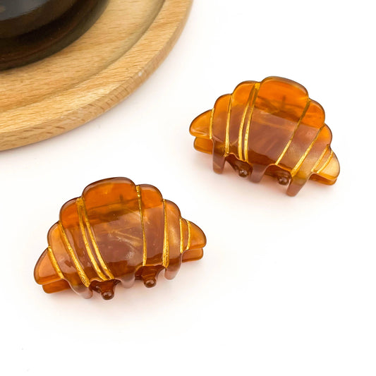 Mini Croissant Hair Claw Clip