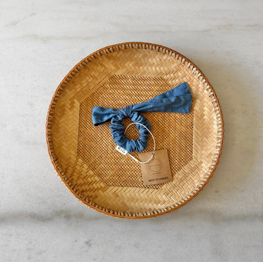 Billy Bamboo - Denim Bow Scrunchie