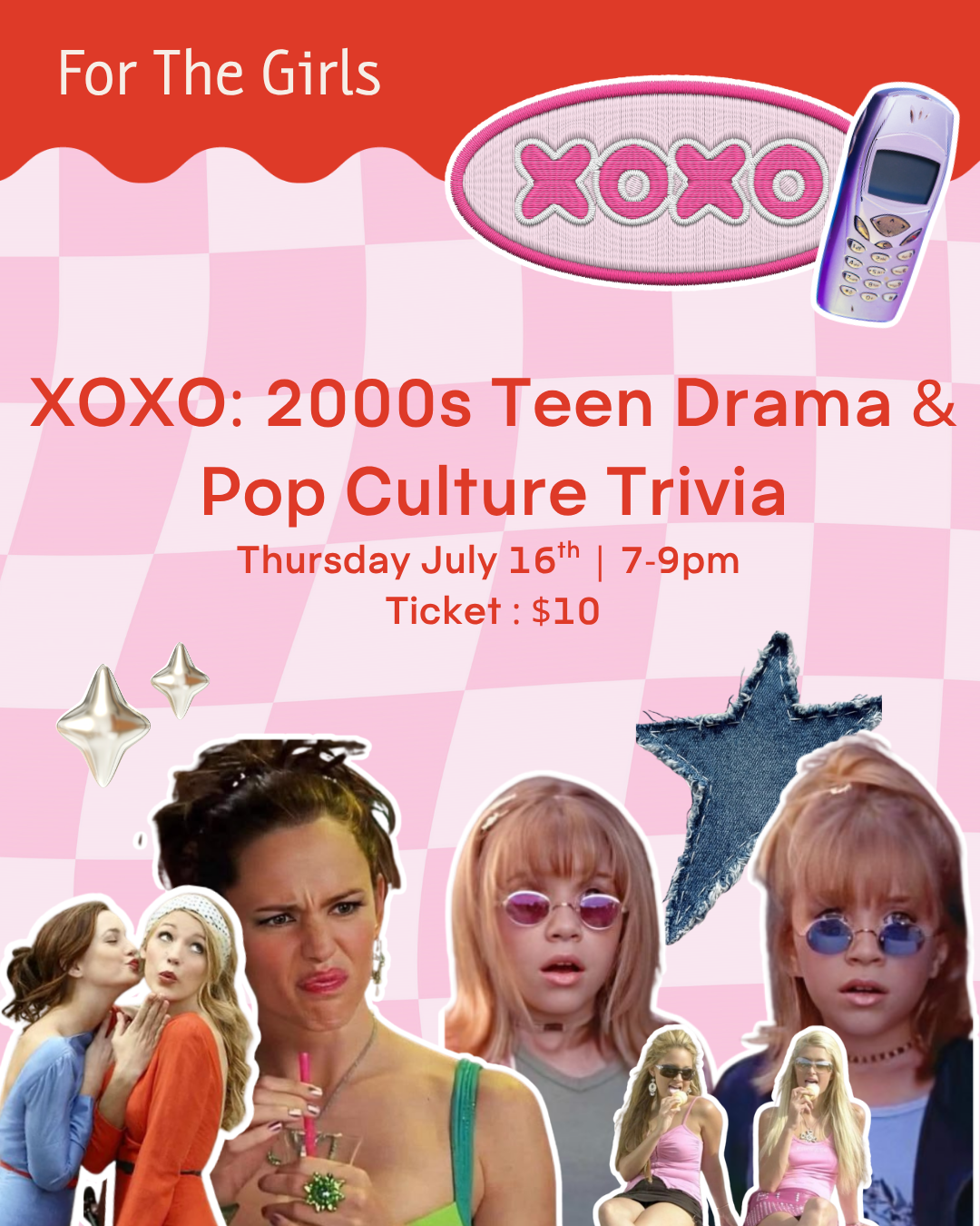 EVENT:  XOXO: 2000s Teen Drama & Pop Culture Trivia (July 16th)