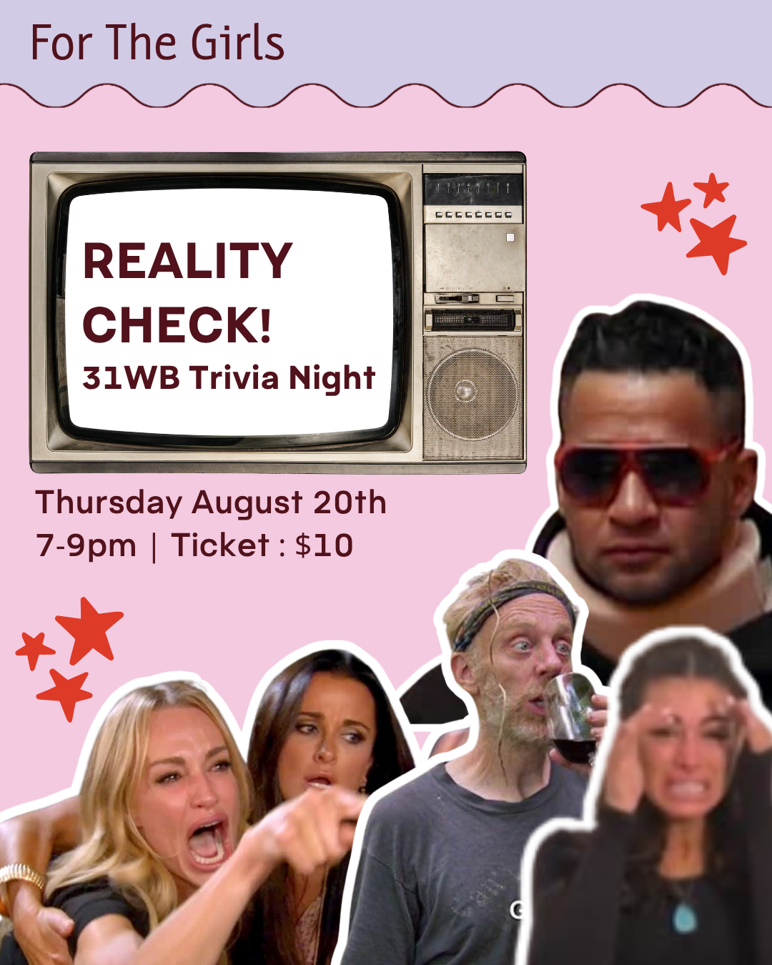 EVENT: Reality Check Trivia Night  (August 20th)
