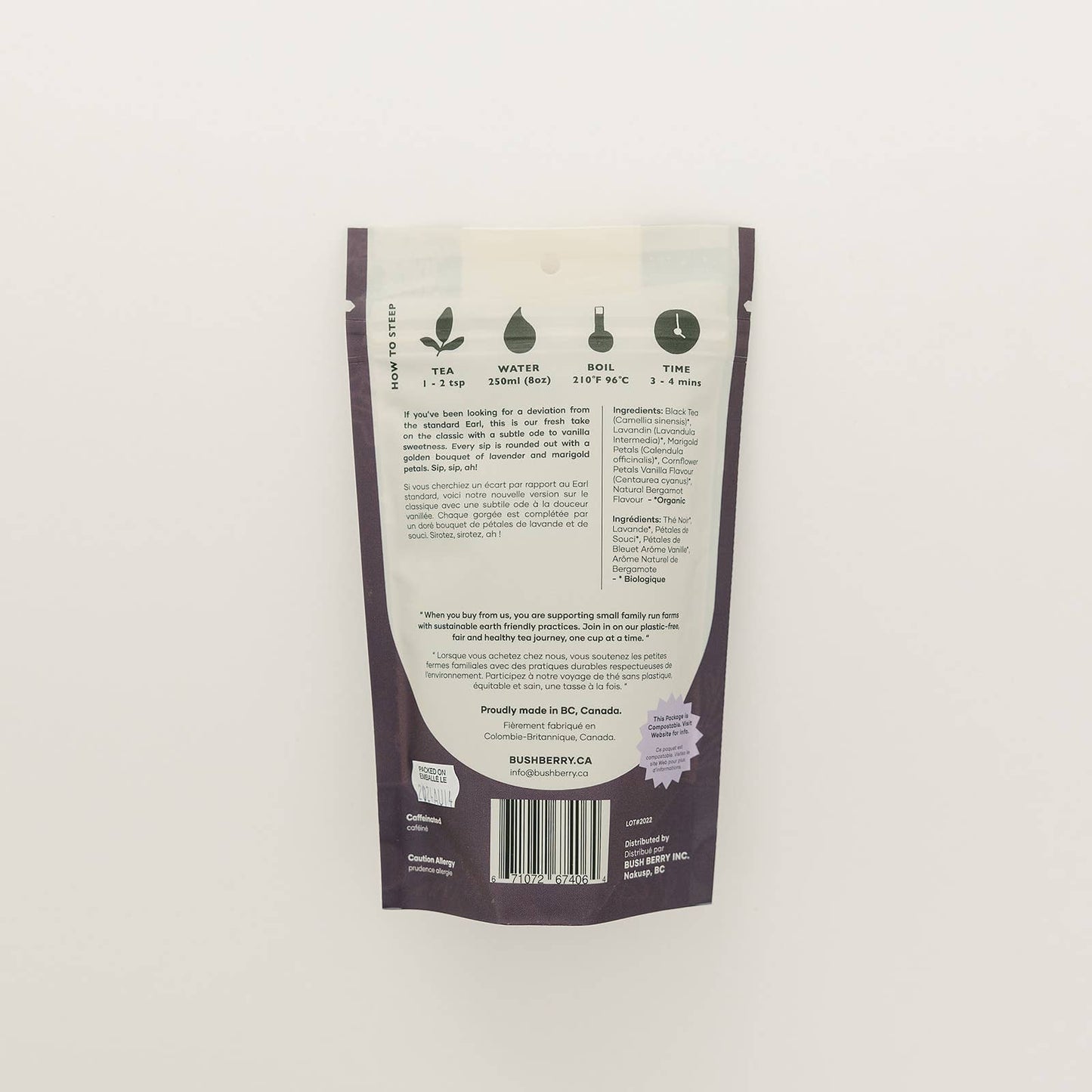 Bush Berry - Organic Lavender Earl Loose leaf tea