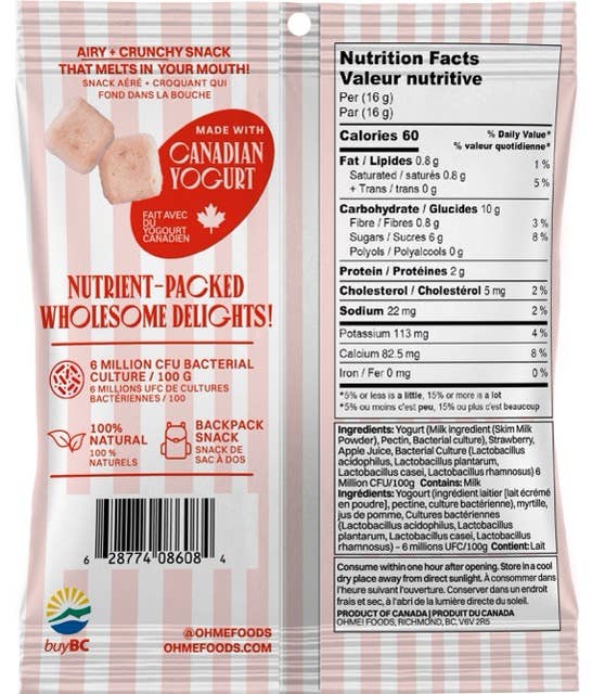 OHME! Foods - Strawberry Yogurt Crunch (Snack Size)