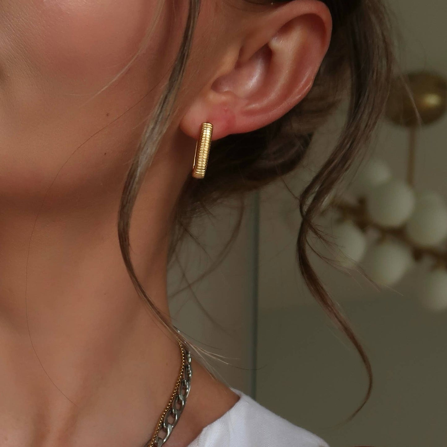 Namaste Jewelry - Small Ray Ribbed Earrings