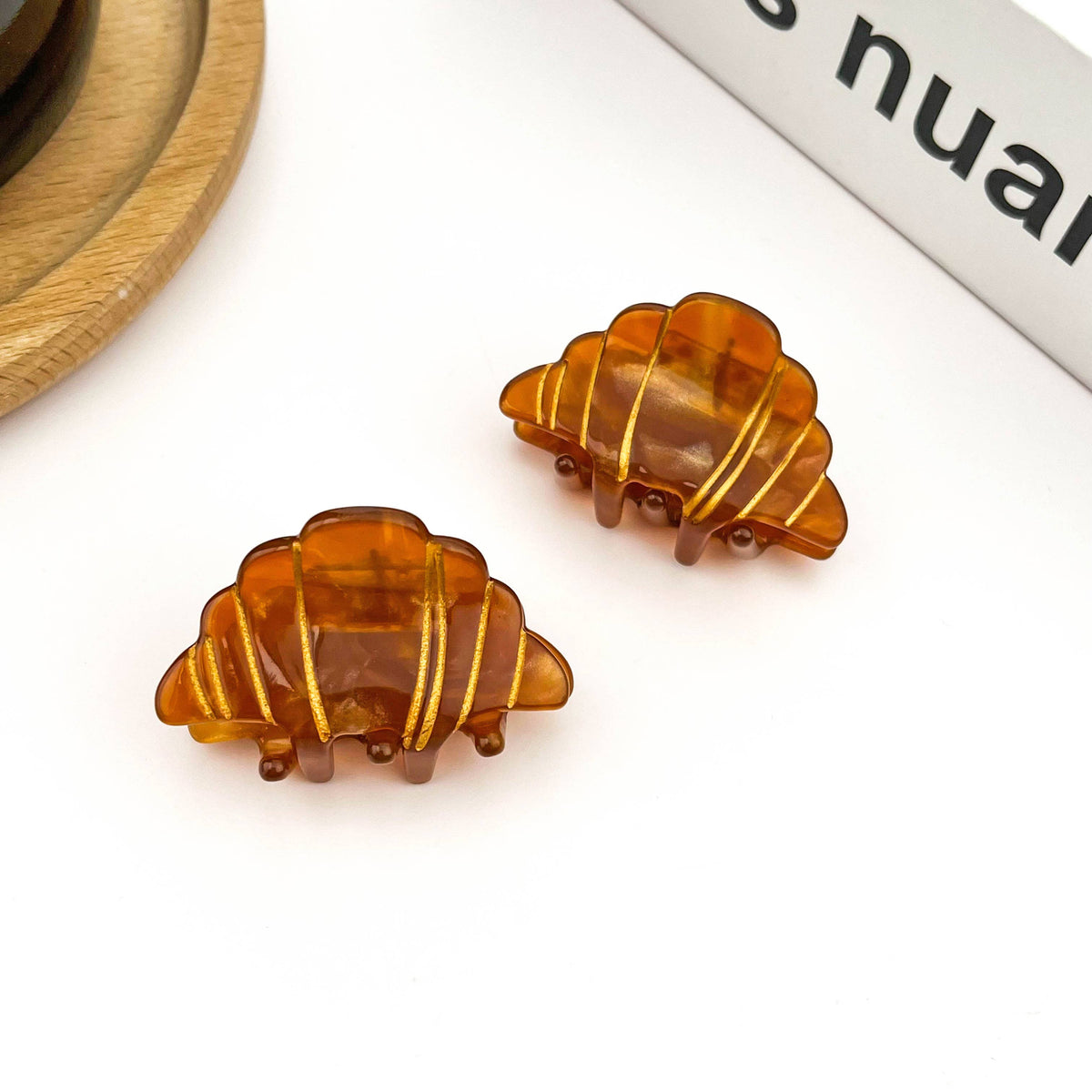 Mini Croissant Hair Claw Clip