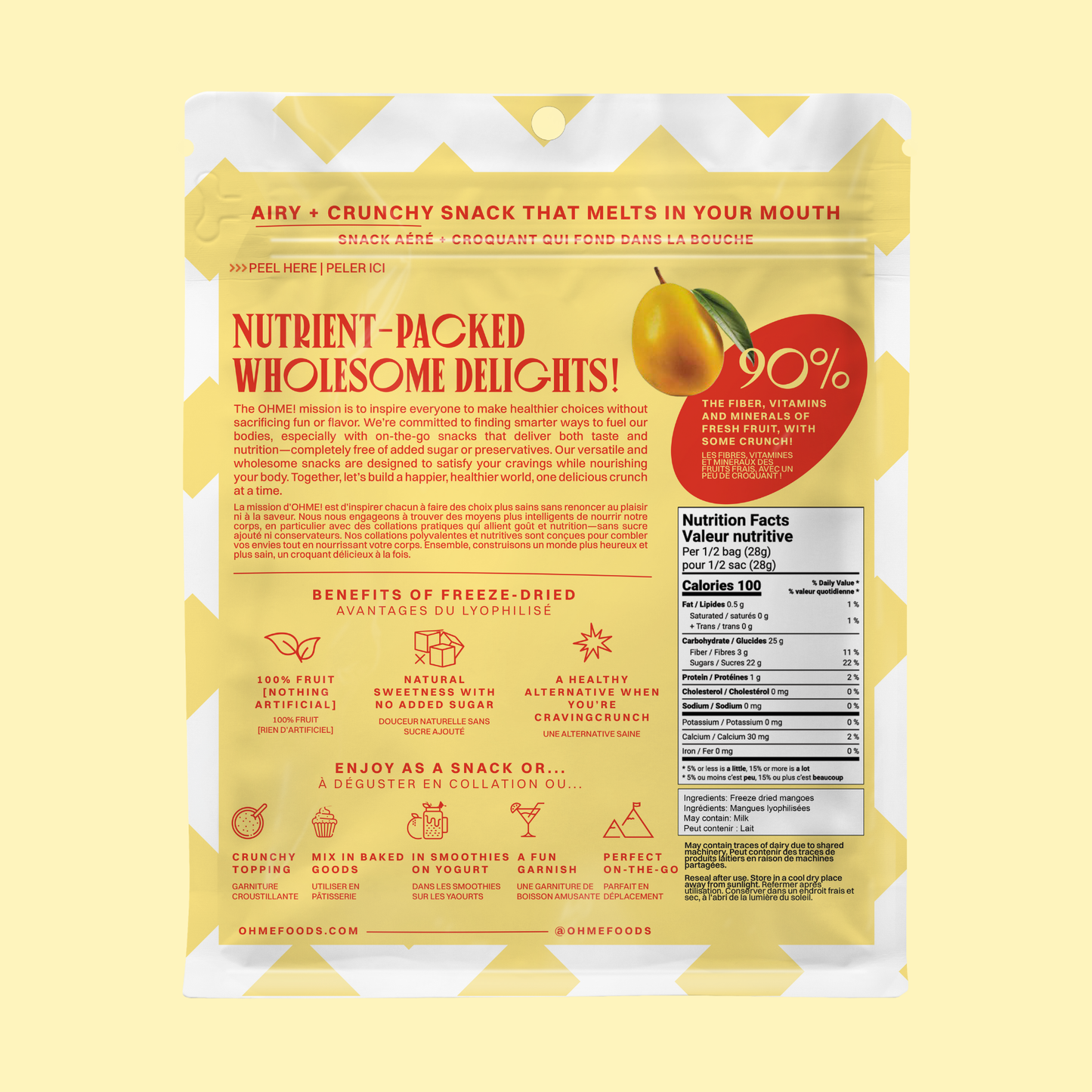 OHME! Foods - Freeze-Dried Mangoes