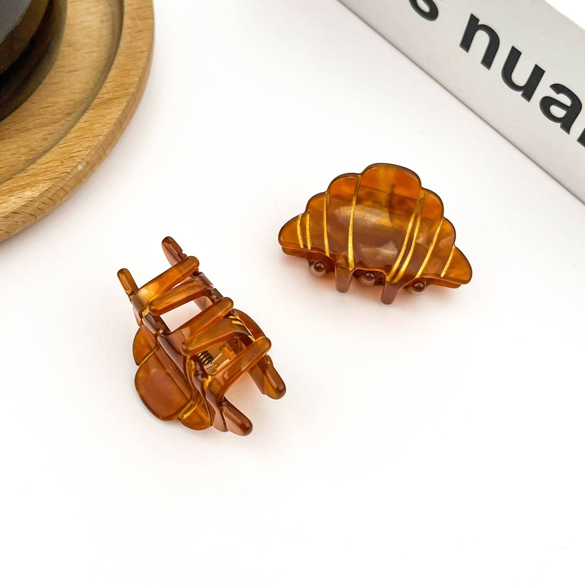 Mini Croissant Hair Claw Clip