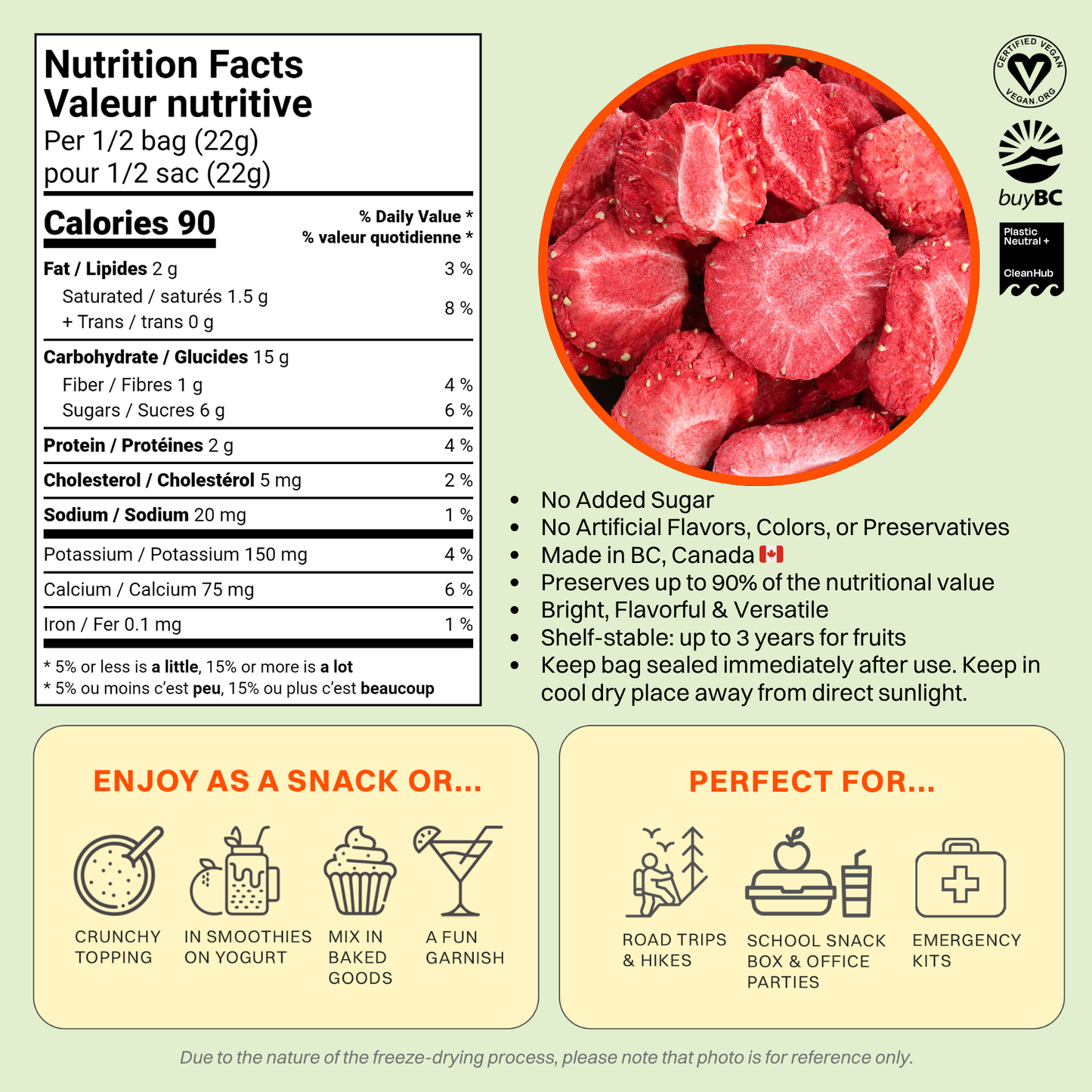 OHME! Foods - Freeze-Dried Strawberries