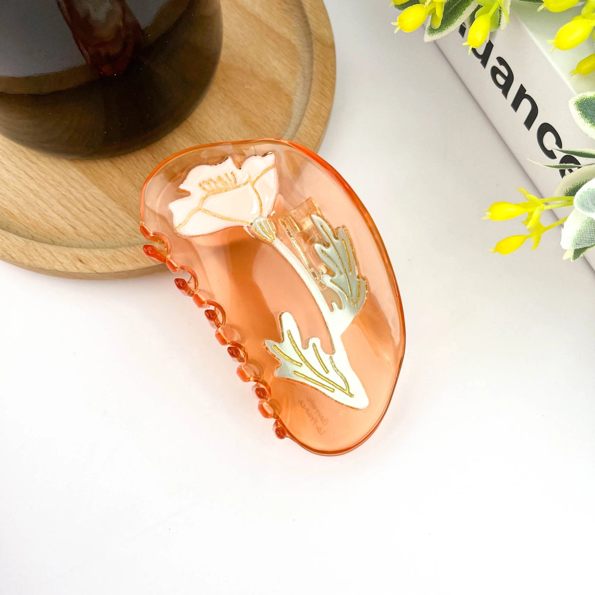 Hair Clip - Retro Floral Claw Clip