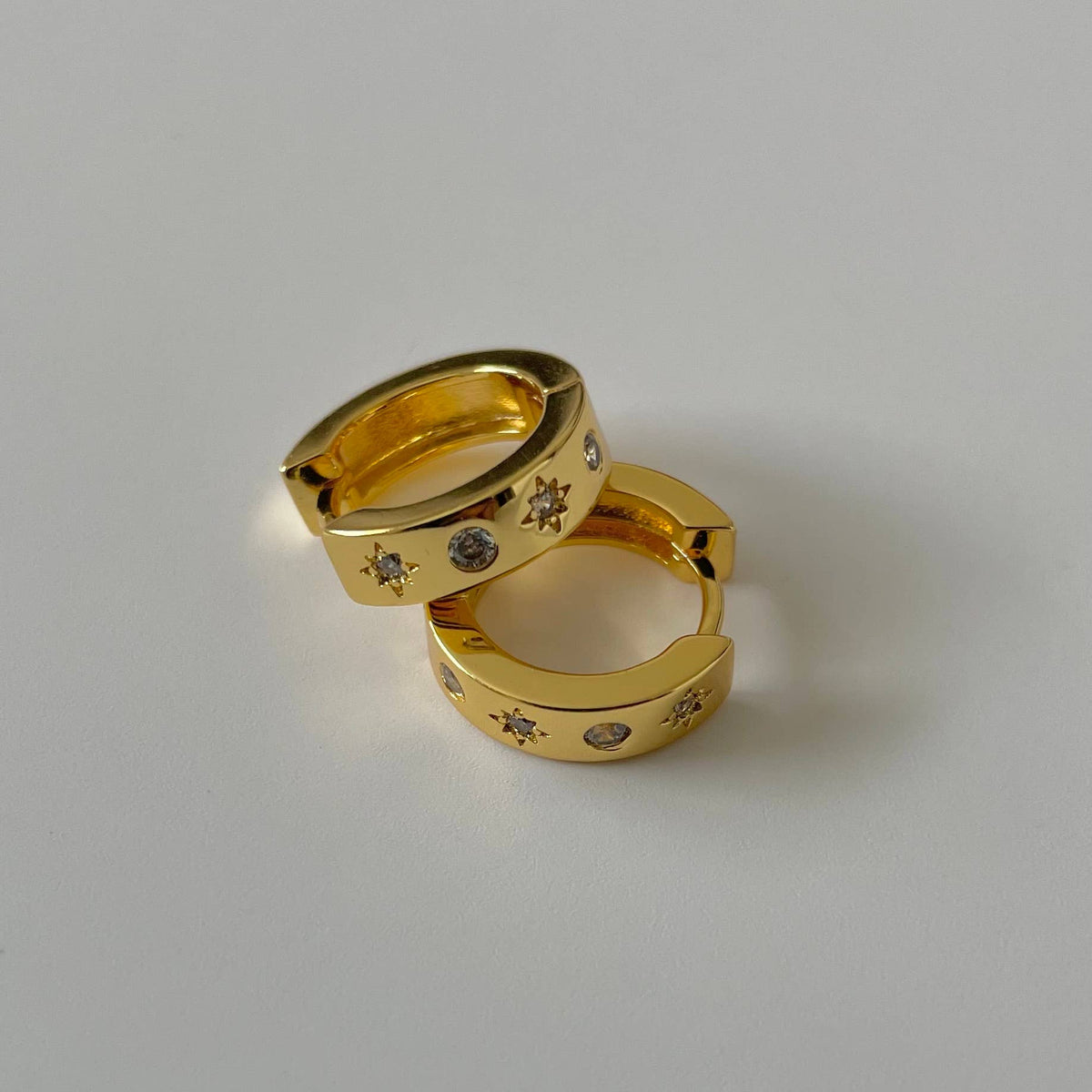 Namaste Jewelry - Star and Stone Huggies